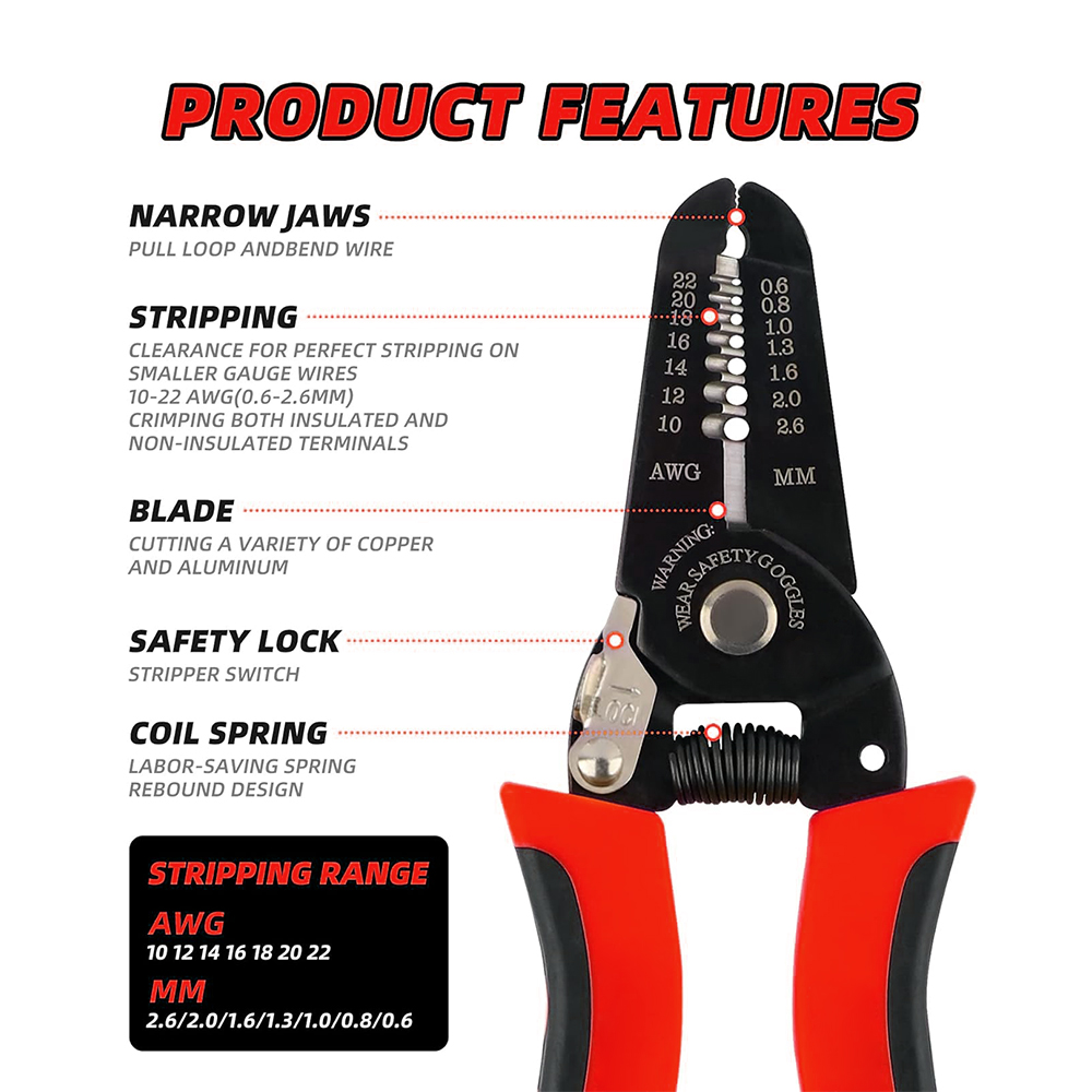 قاطع أسلاك، أداة تعرية وتجعيد  - مراجعة Automatic Wire Stripper Cutter وسعره