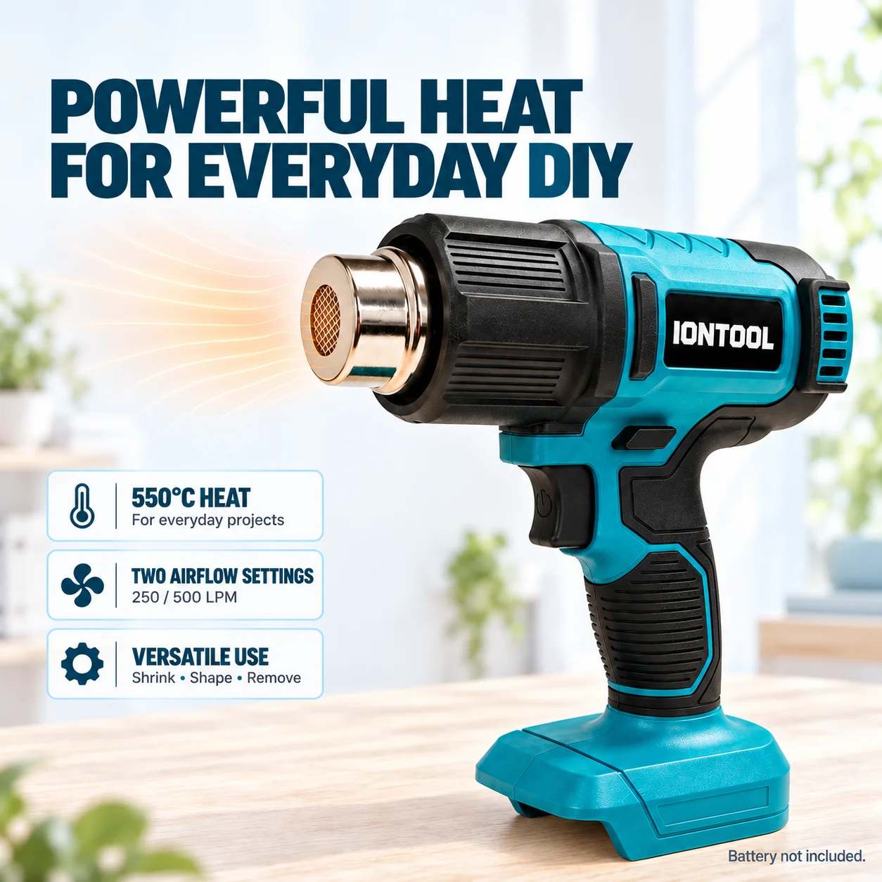 آيون تول 550 ℃   مسدس حراري لا - مراجعة Cordless Heat Gun For Shrink Tubing وسعره