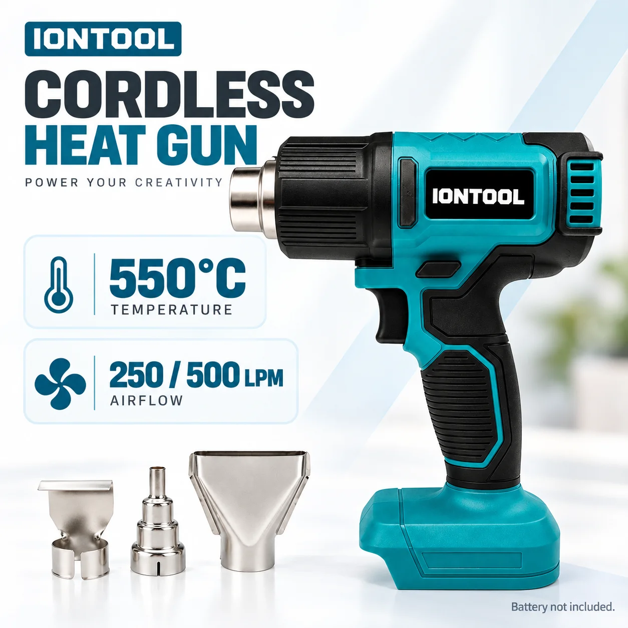مسدس حراري لاسلكي من IONTOOL ب - مراجعة Cordless Heat Gun For Shrink Tubing وسعره