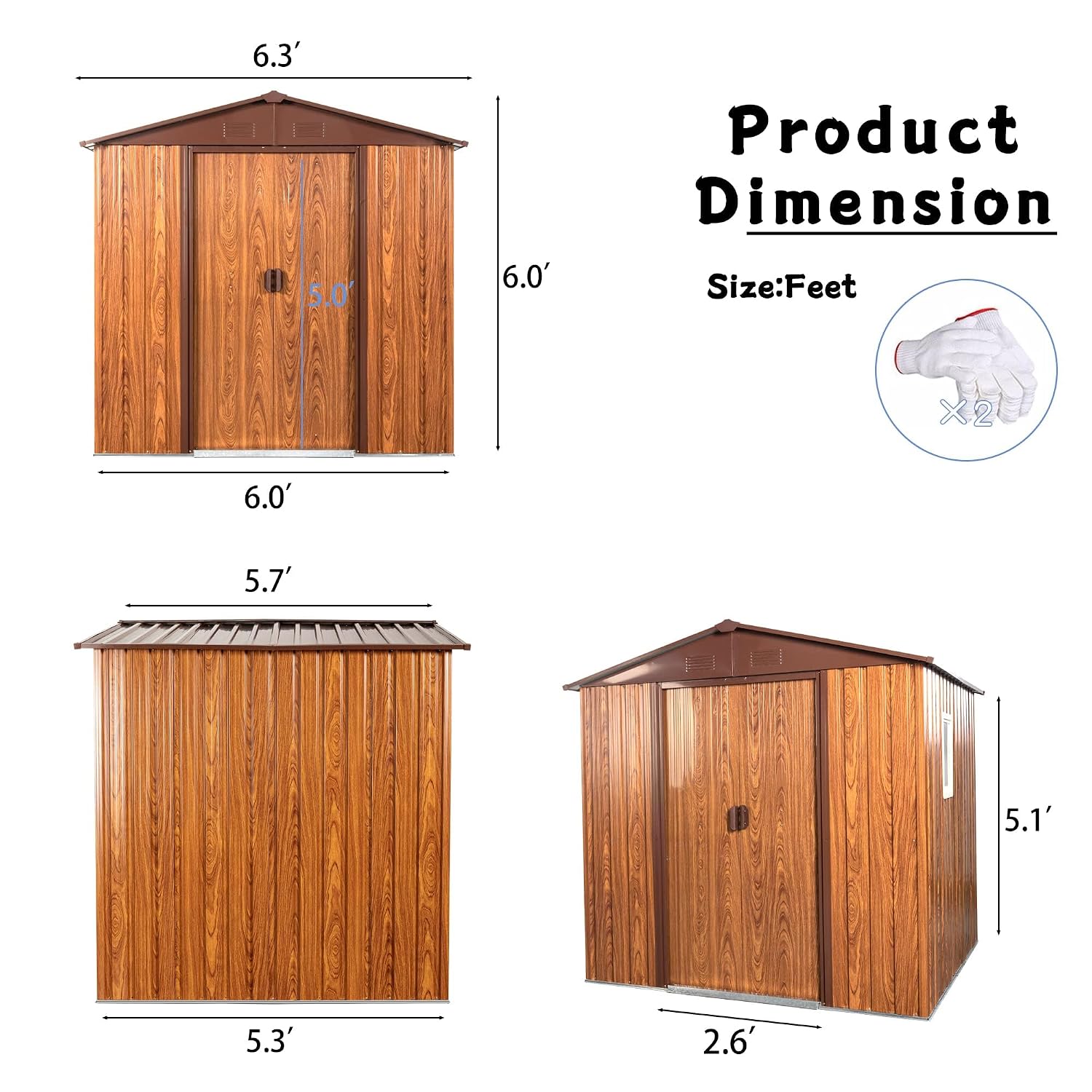 مخزن خارجي معدني 6x6 قدم مع إط - مراجعة Garden Tools وسعره